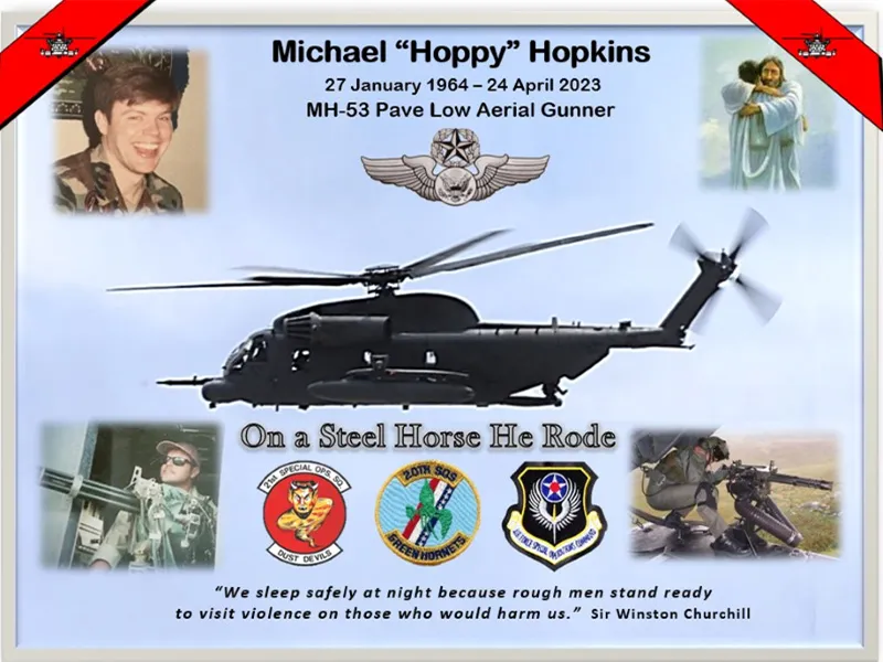 Tribute graphic for Mike Hopkins