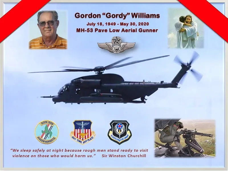 Tribute graphic for Gordon Williams